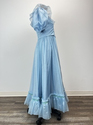 Exquisite Costumes:: Period Chiffon Cinderella Blue Gown Rental