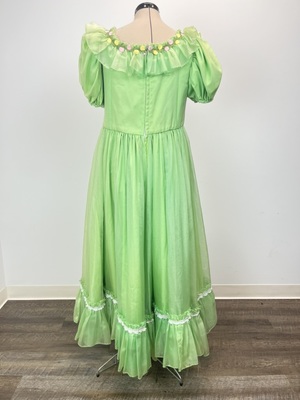 green emerald velvet dress LALAGEN 2024 Plus Size Summer Dress for Women Casual Puff Sleeve V Neck  Split Pocket Midi Dresses Apple Green 6X at Amazon Women's Clothing store main image 0