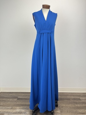 1960s Royal Blue Evening Gown