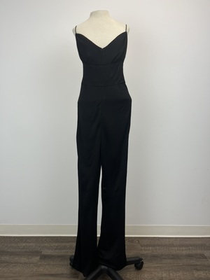 70's Spaghetti Strap Black Jumpsuit