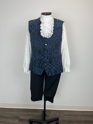 Blue Brocade Waistcoat 18th century Mens