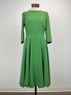 60's Green Twill Cotton Day Dress