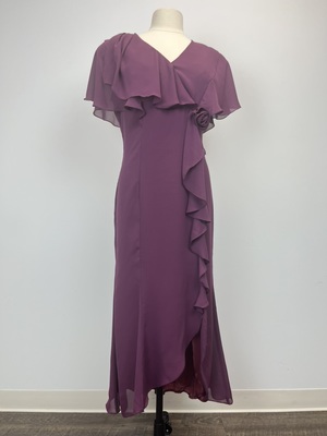 Vintage Eggplant Purple Chiffon Dress