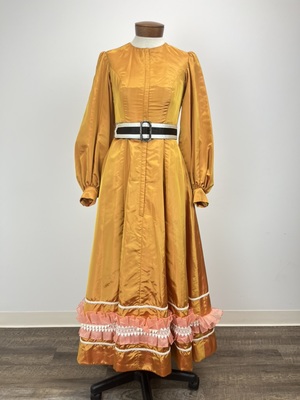 Victorian Copper Silk Gown