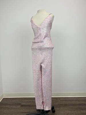 1970's Pink Sequin Jumpsuit