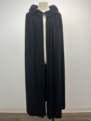 Black Wool Tweed Cloak