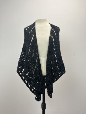 Black Crochet Shawl