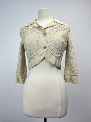 Vintage Beige Cocktail Lace Jacket