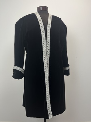 18th Black Velvet Coat with Silver Trim