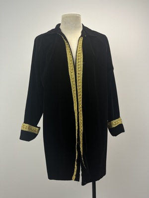 18th Century Black Velvet Coat with Gold Trim