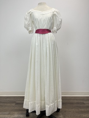 Victorian White Cotton Lawn Dress