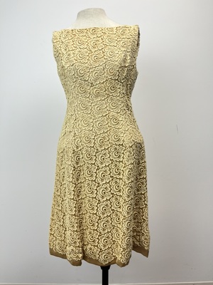 1960's Vintage Crochet Lace Sheath Dress