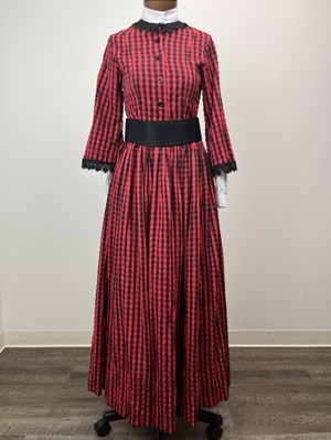 Victorian Red and Black Checked Ensemble
