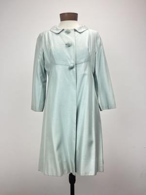 Vintage 1960's Ice Blue Sheath and Jacket Cocktail Ensemble