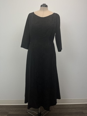 Black Brocade Cocktail Dress