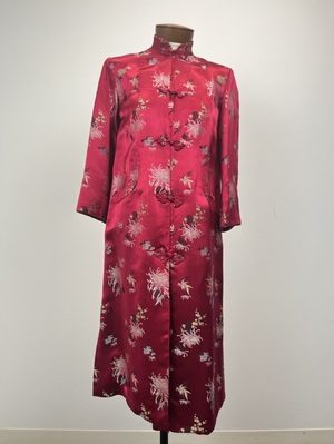 Vintage Pomegranate Chinese Silk Dress