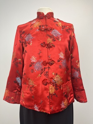 Vintage Red Silk Chinese Jacket