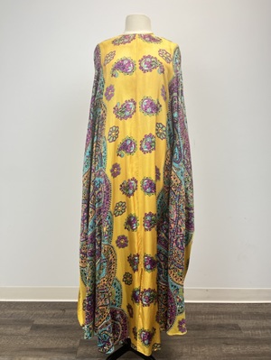 Yellow and Purple Paisley Kaftan