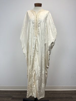 White Brocade Moroccan Kaftan 