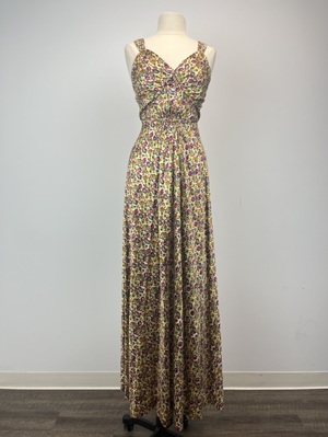 Vintage 1970's Multicolored Evening Gown