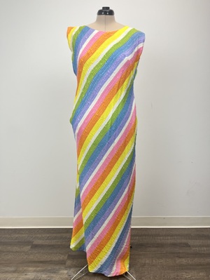 Vintage 1970's Rainbow Maxi Gown