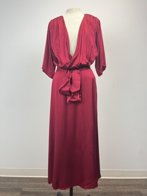 Vintage 1980's Ruby Silk Gown