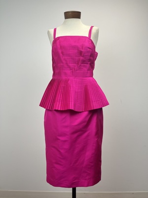 Vintage 1980's Bright Pink Cocktail Dress