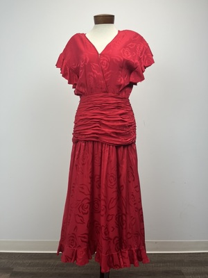 Vintage 1980's Red Cocktail Dress