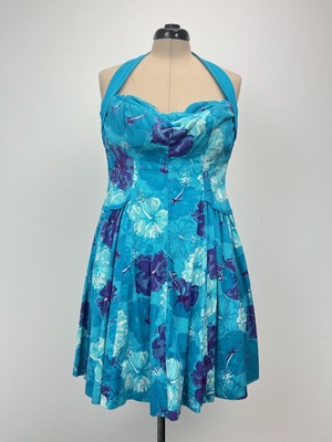 Vintage 1950's Turquoise Mini Dress