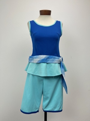 Vintage Reproduction Royal Blue and Turquoise 1920's Bathing Suit