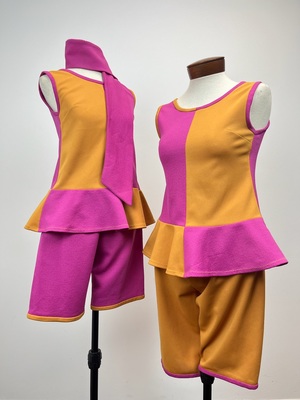 Vintage Reproduction Pink and Gold 1920's Bathing Suit