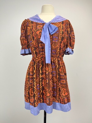 Vintage Reproduction Orange Paisley 1920's Bathing Suit
