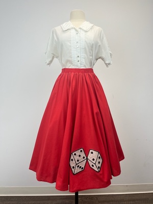 1950's Red Cotton Skirt