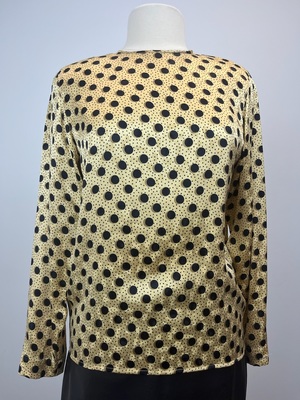 Black and Gold Polka Dot Blouse