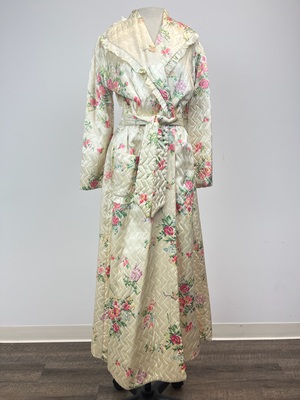 Vintage Quilted Floral Bathrobe