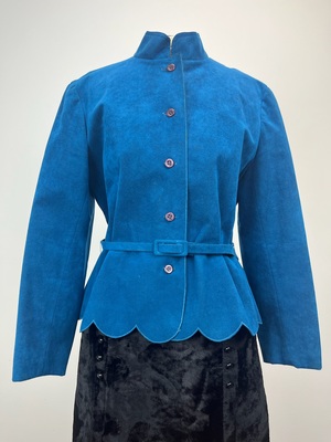 Women's Vintage Royal Blue Ultrasuede Jacket