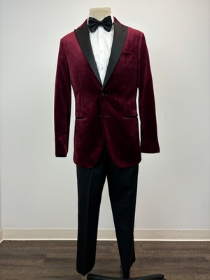 Bordeaux Wine Red Velvet Tuxedo