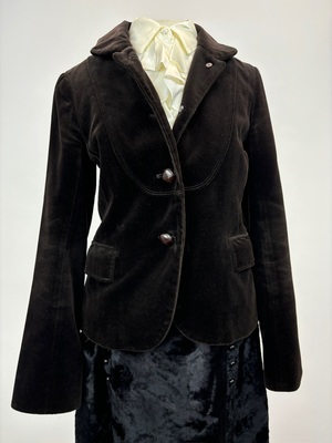 Womens Brown Velvet Jacket