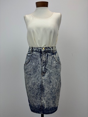 Acid Wash Jean Skirt