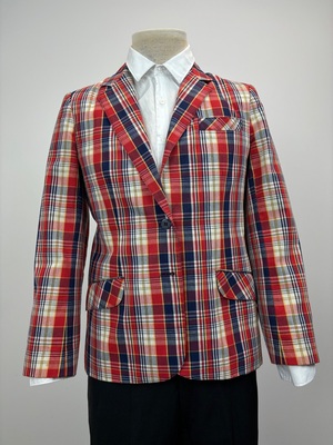 Vintage 1970's Red Madras Jacket
