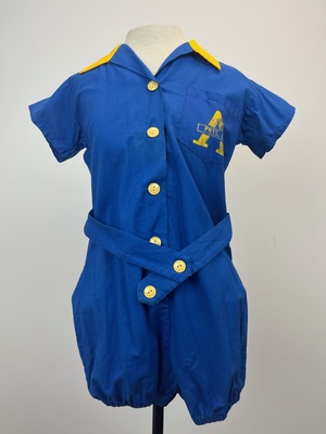 1960's Royal Blue Women's Gym Rompers
