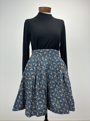 Cotton Blue Paisley Skirt