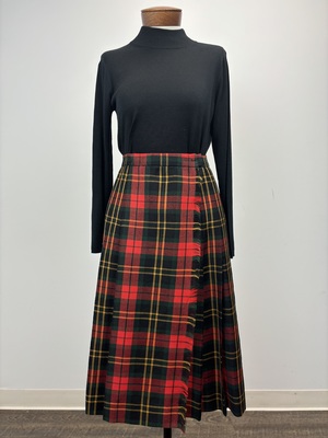 Women's Vintage Red Plaid Kilt