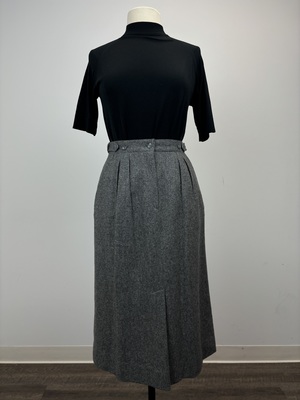 Vintage Grey Flannel Skirt