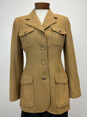 Womens Caramel Tweed Jacket 