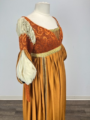 medieval orange dress Bust 38" Dark Orange Tudor Anne Boleyn Dress Gown, Medieval Costume, Regina OUAT Evil Queen Costume, The Tudors #40