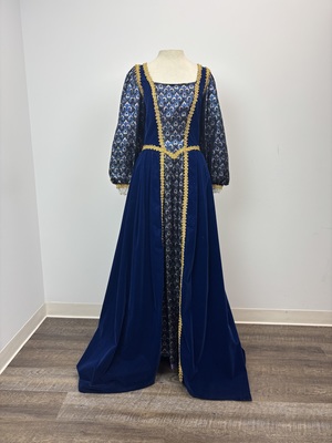 Exquisite Costumes:: Blue Velvet & Brocade Renaissance Gown