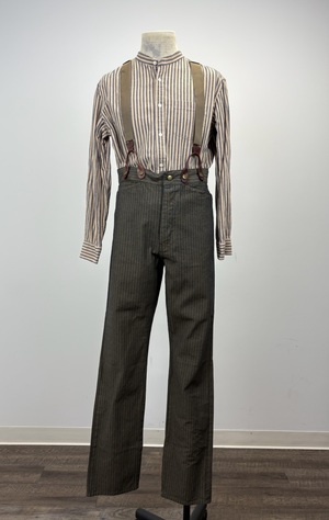 Victorian Mens Distressed Shirt and Pant Ensemble
