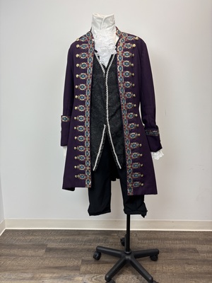 18th Century Mens Purple Court Dress Coat 