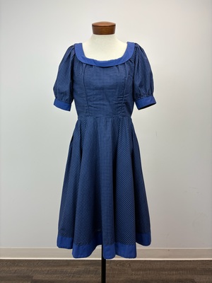 1950s Royal Blue Gingham Dress